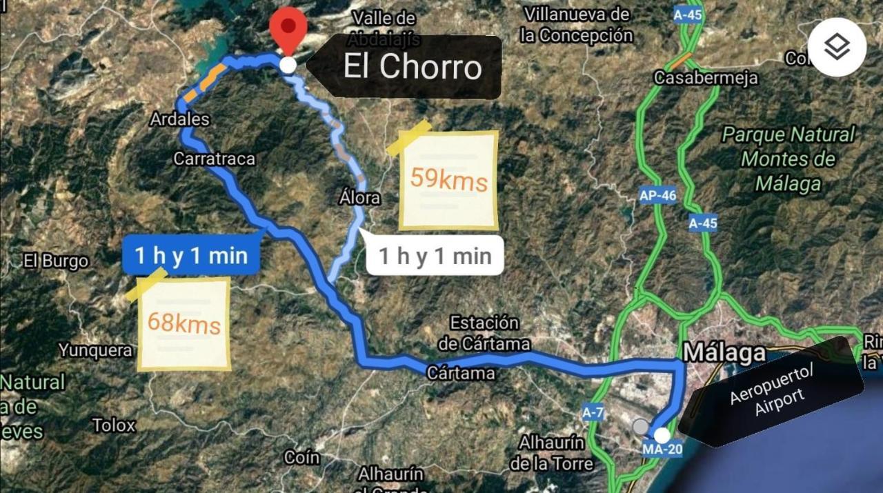 Alojamiento Rural El Paraiso Del Chorro Exterior foto